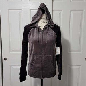 Everlast Small Women's Jacket Velour Hooded Full Zip Pockets Drawstring